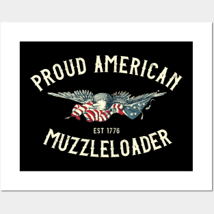 Muzzleloader American Flag Posters and Art